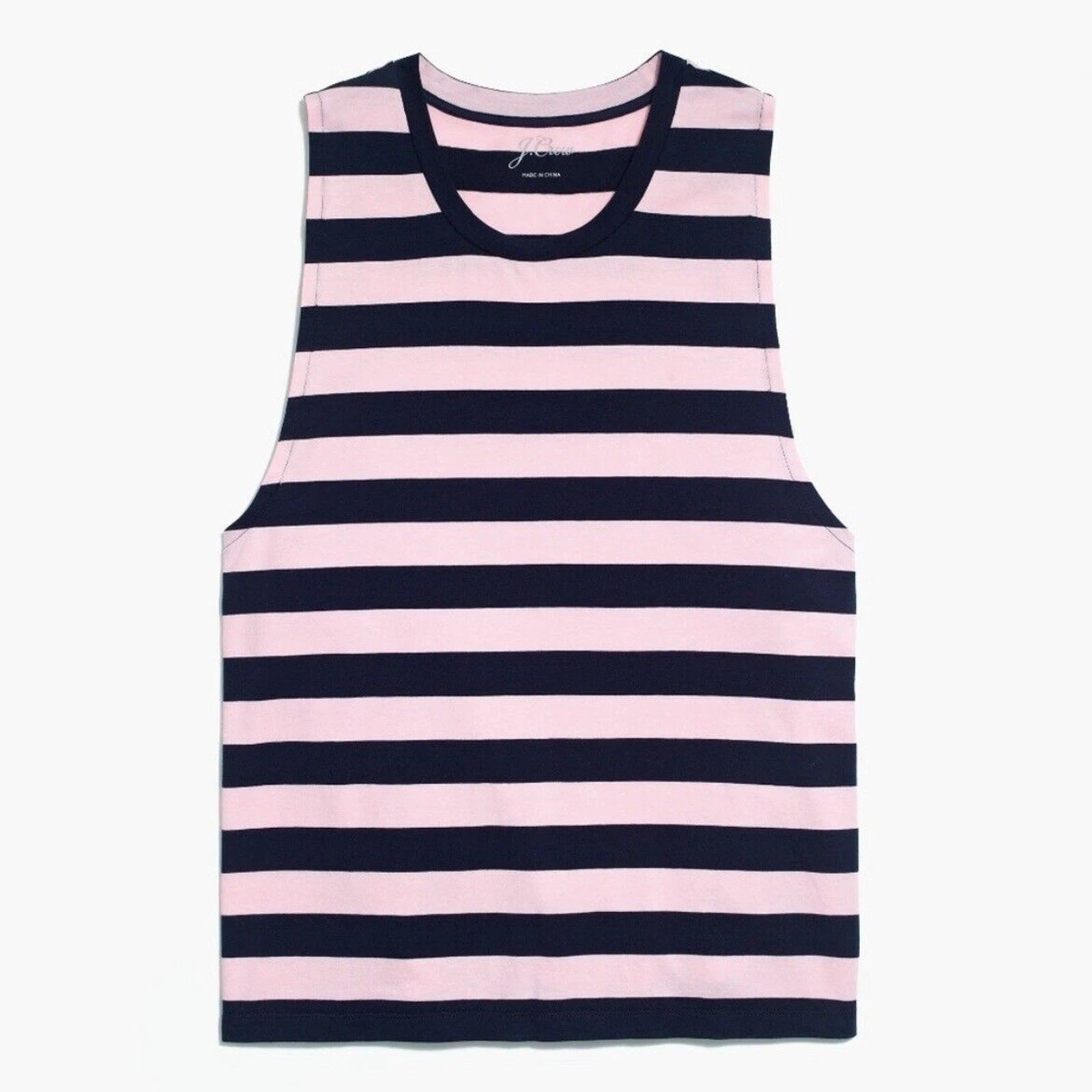 J Crew Stripe Oversized Muscle Tank Top