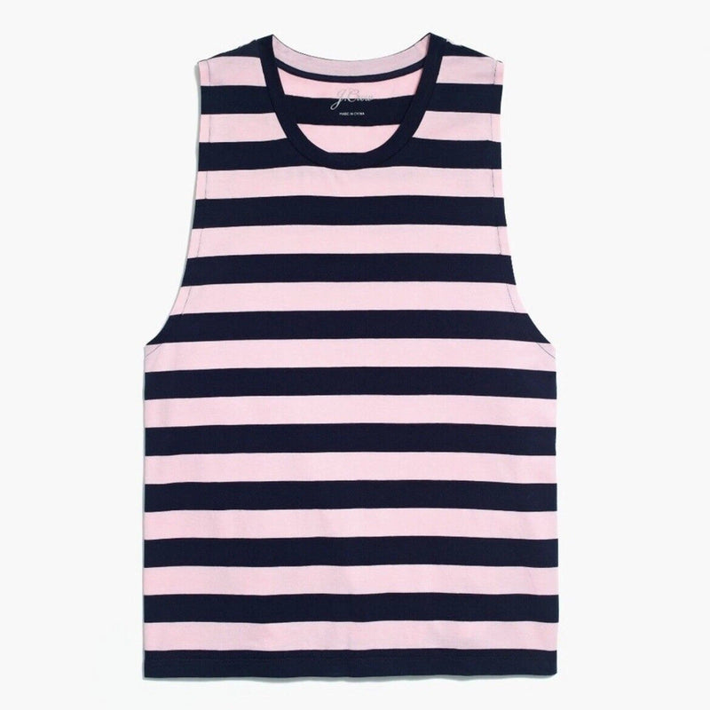 J Crew Stripe Oversized Muscle Tank Top